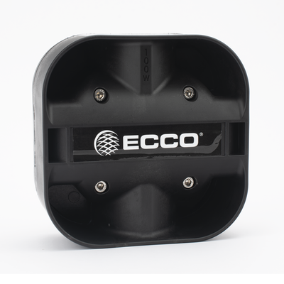 ECCO - Bocina Compacta de Uso Rudo, 100 Watts de Potencia, Ideal Para Vehículos de Encubierto, Con Soporte Universal, 11 Ohms de Impedancia
