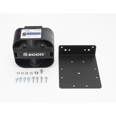 ECCO - Bocina Compacta de Uso Rudo, 100 Watts de Potencia, Ideal Para Vehículos de Encubierto, Con Soporte Universal, 11 Ohms de Impedancia