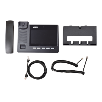 FANVIL - Teléfono IP Ejecutivo Para 6 Líneas SIP con Video Conferencia HD720, Pantalla Multi-Touch, Voz HD y Conferencia de 10 vías con Soporte Para PoE