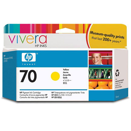 HEWLETT PACKARD - Tinta HP LF 70 Amarillo DesignJet Z2100 Z3100 130ML