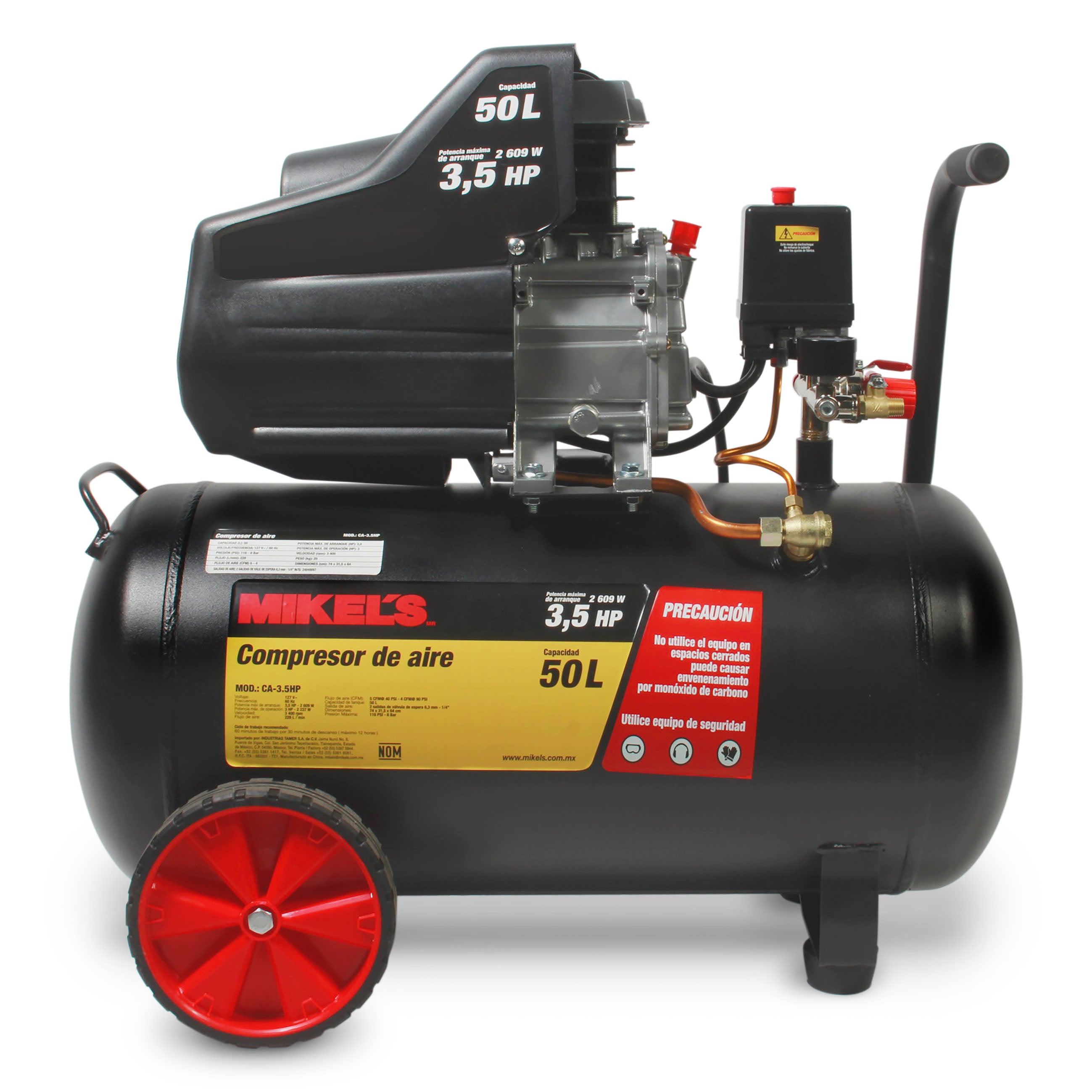 Compresor de aire 3.5 HP (50 lts)