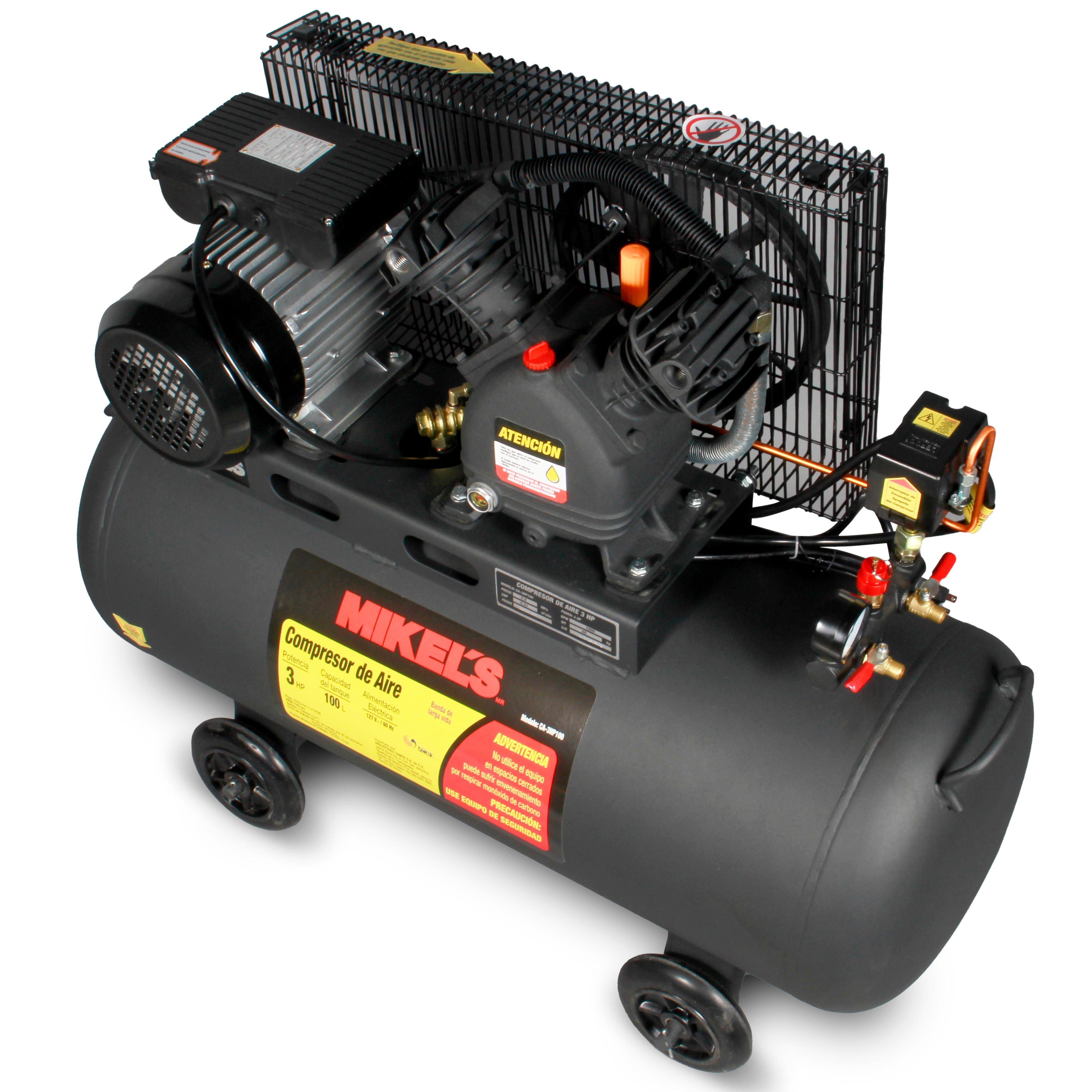 Compresor de aire 3 HP con banda (100 lts)