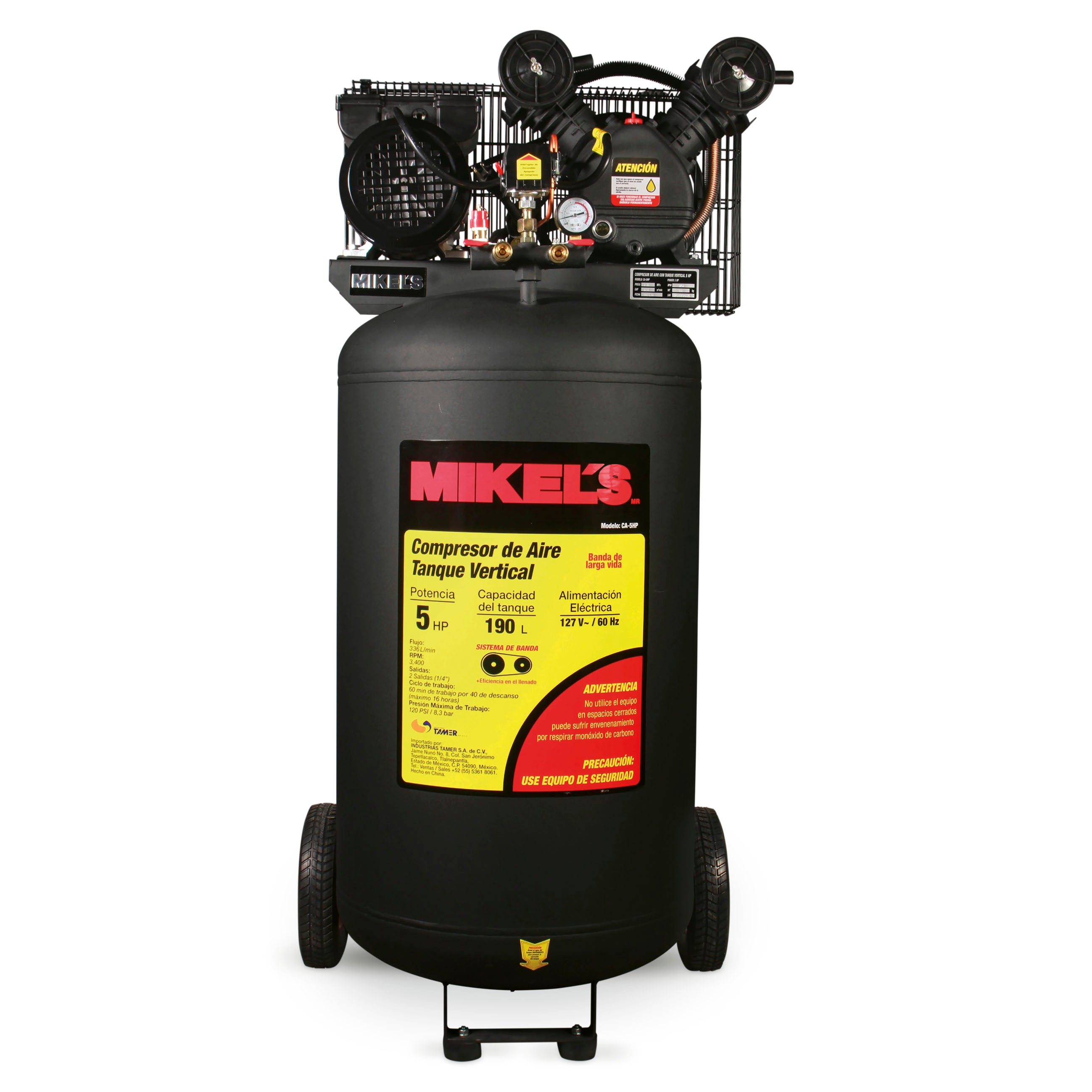 Compresor de aire 5 HP (190 lts)