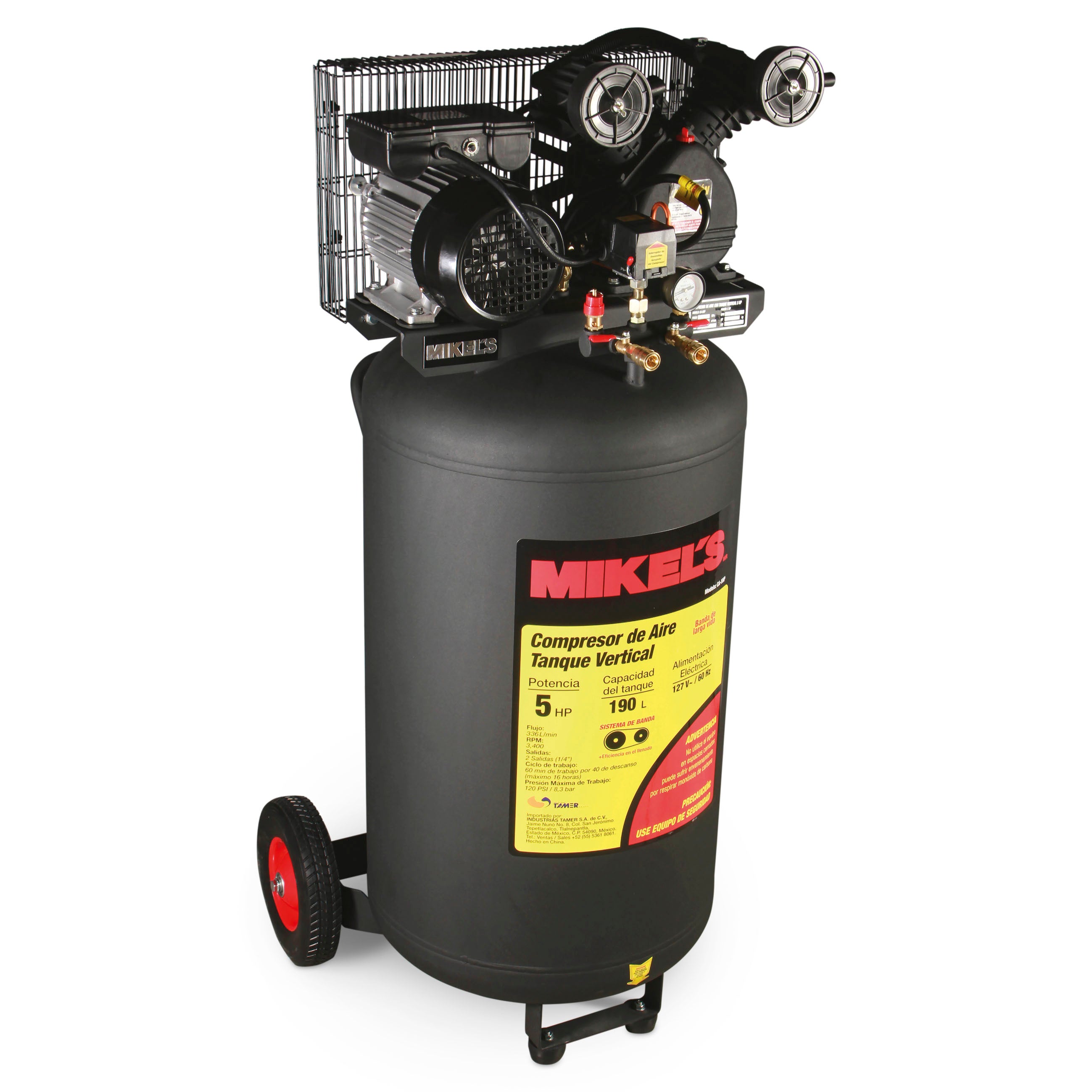 Compresor de aire 5 HP (190 lts)