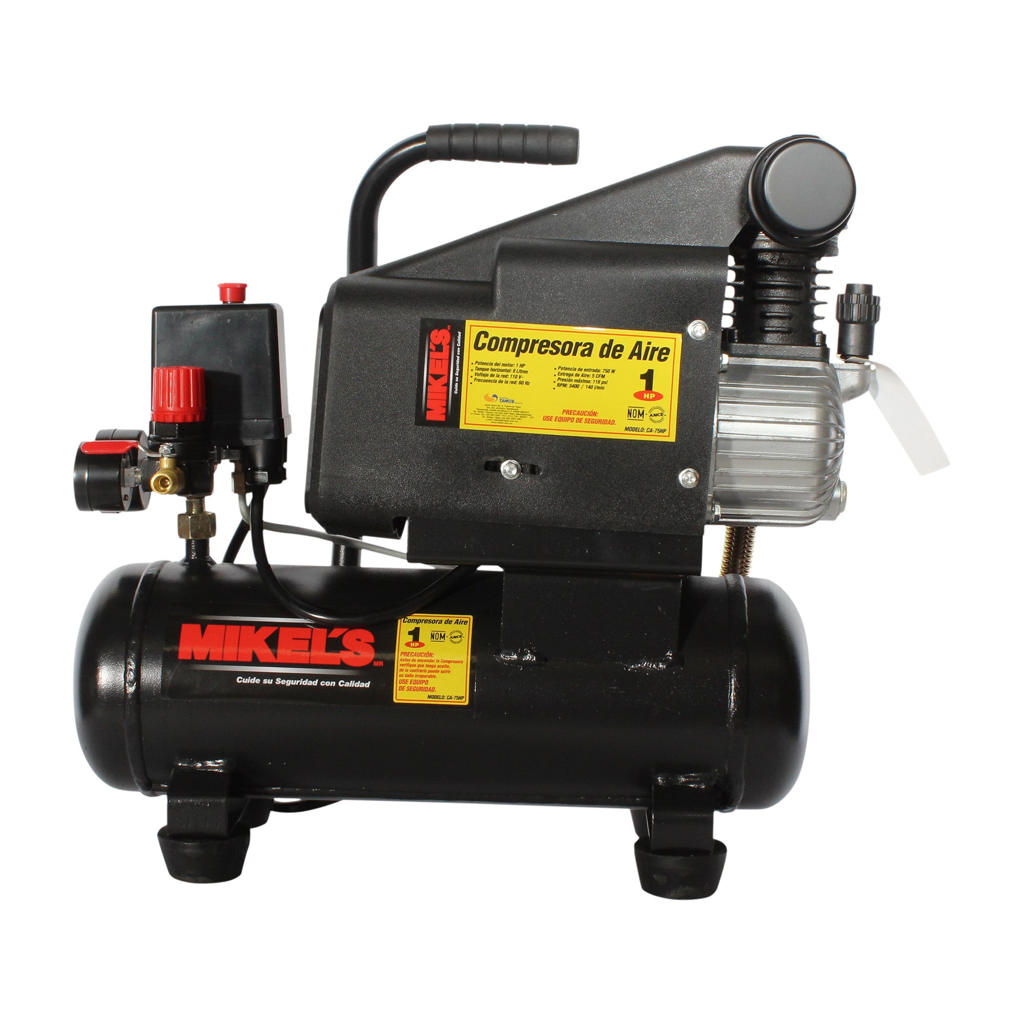 Compresor de aire 3/4 HP (8 lts)