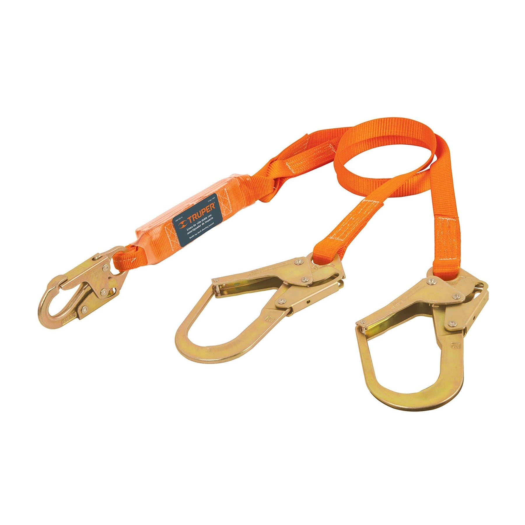 Linea vida absorbedor impacto doble brazo gancho grande,ANSI