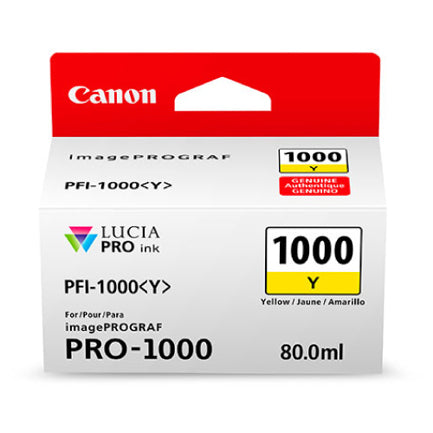 CANON - Tinta Canon PFI-1000R Y Lucia Pro Ink Tank 80ML Color Amarillo