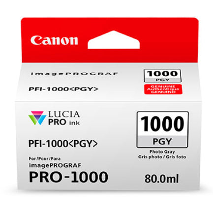 CANON - Tinta Canon PFI-1000R GY Lucia Pro Ink Tank 80ML Color Gris