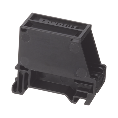 PANDUIT - Adaptador de 1 Puerto, Para Conectores Tipo Mini-Com, Montaje en Riel Din Estándar de 35 mm (1.38 pulgadas), Color Negro