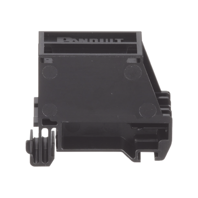 PANDUIT - Adaptador de 1 Puerto, Para Conectores Tipo Mini-Com, Blindado, Montaje en Riel Din Estándar de 35 mm (1.38 Pulgadas), Color Negro