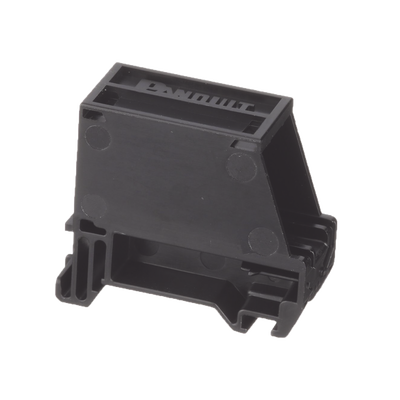 PANDUIT - Adaptador de 1 Puerto, Para Conectores Tipo Mini-Com, Blindado, Montaje en Riel Din Estándar de 35 mm (1.38 Pulgadas), Color Negro
