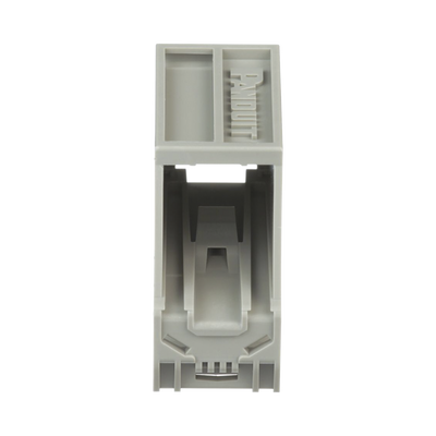 PANDUIT - Adaptador de 1 Puerto, Para Conectores Tipo Mini-Com, Montaje en Riel Din Estándar de 35 mm (1.38 pulgadas), Color Gris Internacional