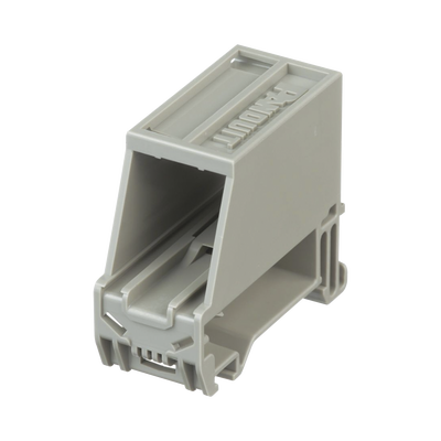 PANDUIT - Adaptador de 1 Puerto, Para Conectores Tipo Mini-Com, Montaje en Riel Din Estándar de 35 mm (1.38 pulgadas), Color Gris Internacional