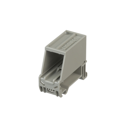 PANDUIT - Adaptador de 1 Puerto, Para Conectores Tipo Mini-Com, Blindado, Montaje en Riel Din Estándar de 35 mm (1.38 Pulgadas), Color Gris Internacional