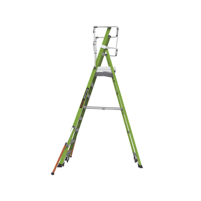 LITTLE GIANT LADDER SYSTEMS - Escalera Fija de 8' (2.4m) de Fibra de Vidrio con Jaula y Peldaños de Aluminio. (SKU:19708-146).