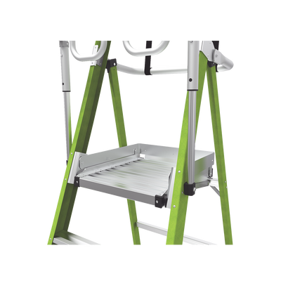 LITTLE GIANT LADDER SYSTEMS - Escalera Fija de 8' (2.4m) de Fibra de Vidrio con Jaula y Peldaños de Aluminio. (SKU:19708-146).