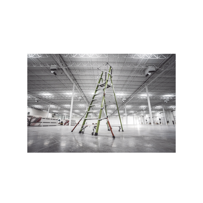 LITTLE GIANT LADDER SYSTEMS - Escalera Fija de 8' (2.4m) de Fibra de Vidrio con Jaula y Peldaños de Aluminio. (SKU:19708-146).