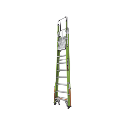 LITTLE GIANT LADDER SYSTEMS - Escalera Fija de 8' (2.4m) de Fibra de Vidrio con Jaula y Peldaños de Aluminio. (SKU:19708-146).