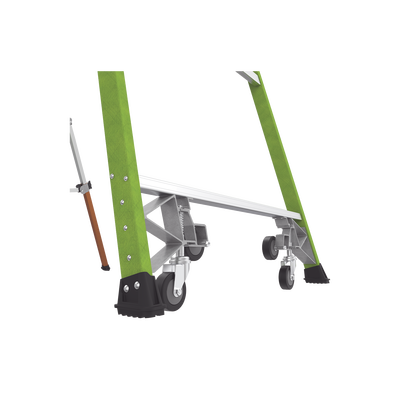 LITTLE GIANT LADDER SYSTEMS - Escalera Fija de 8' (2.4m) de Fibra de Vidrio con Jaula y Peldaños de Aluminio. (SKU:19708-146).