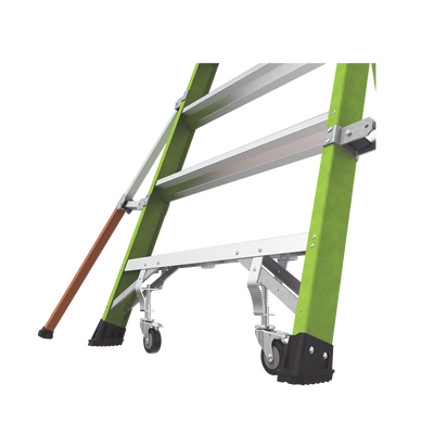 LITTLE GIANT LADDER SYSTEMS - Escalera Fija de 8' (2.4m) de Fibra de Vidrio con Jaula y Peldaños de Aluminio. (SKU:19708-146).