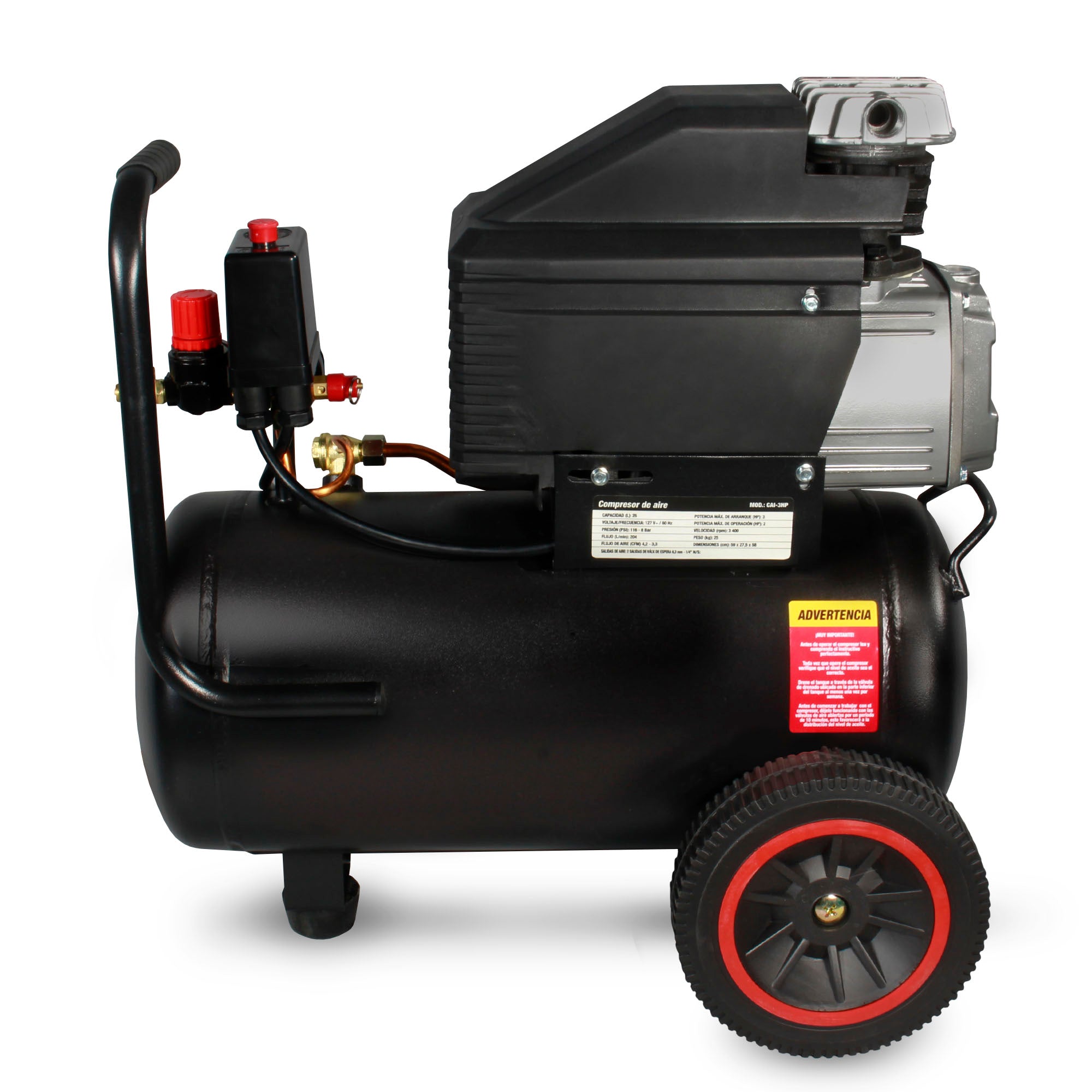 Compresor de aire 3 HP (25 lts)