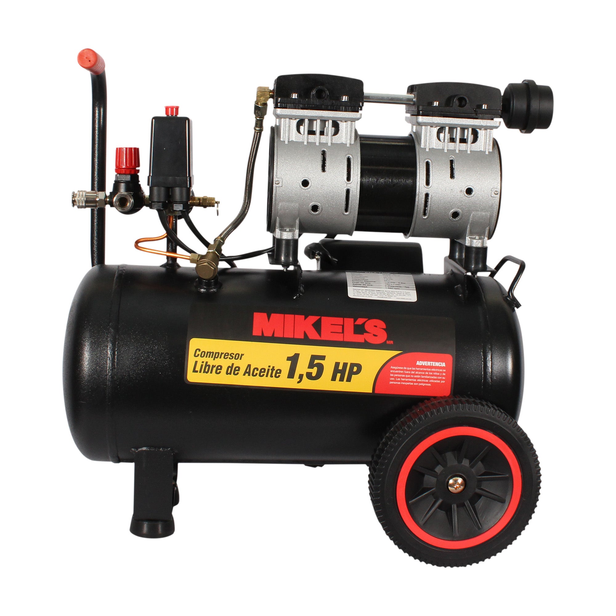 Compresor de aire 1.5 HP (24 lts) LIBRE DE ACEITE