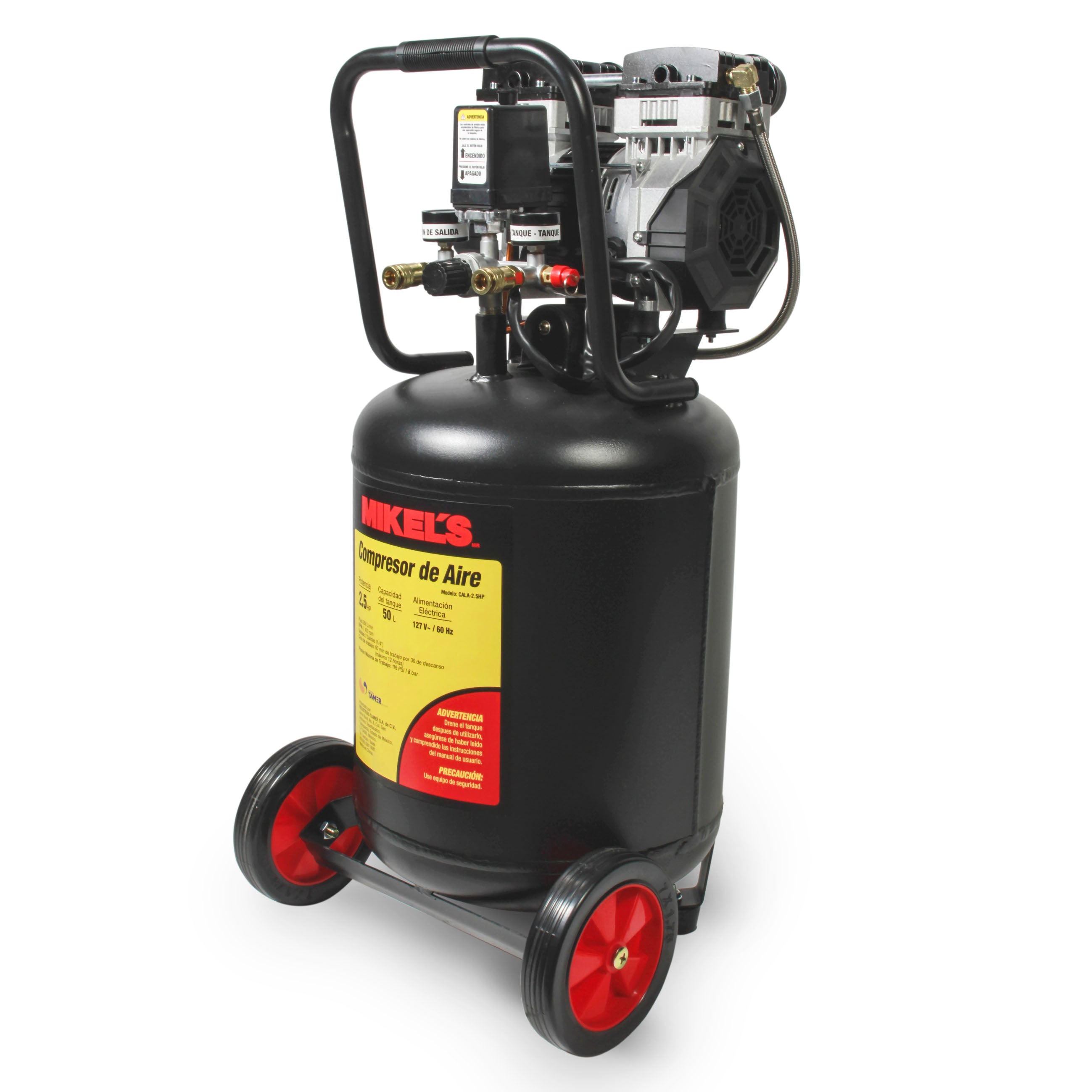 Compresor de aire 2.5 HP (50 lts) LIBRE DE ACEITE