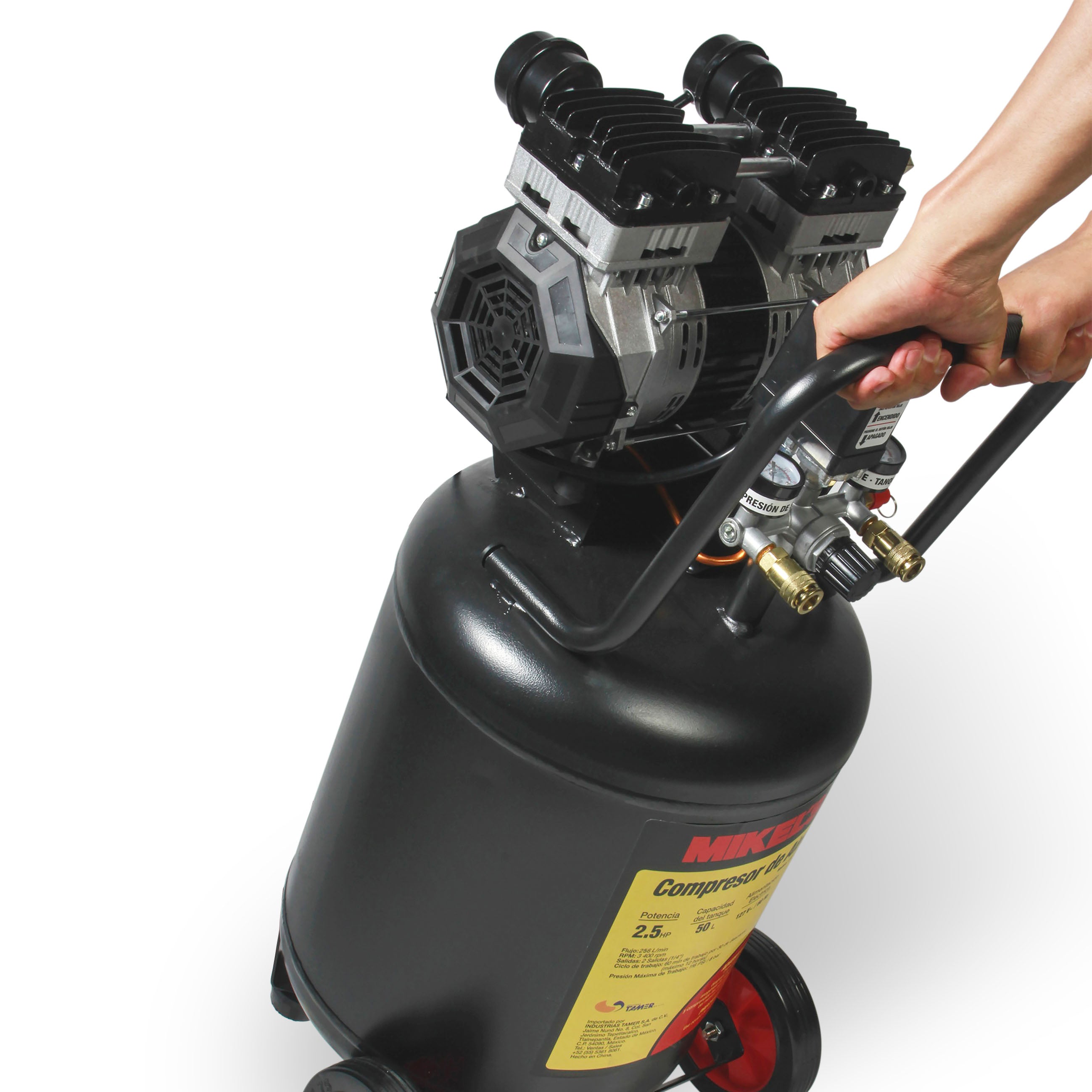 Compresor de aire 2.5 HP (50 lts) LIBRE DE ACEITE