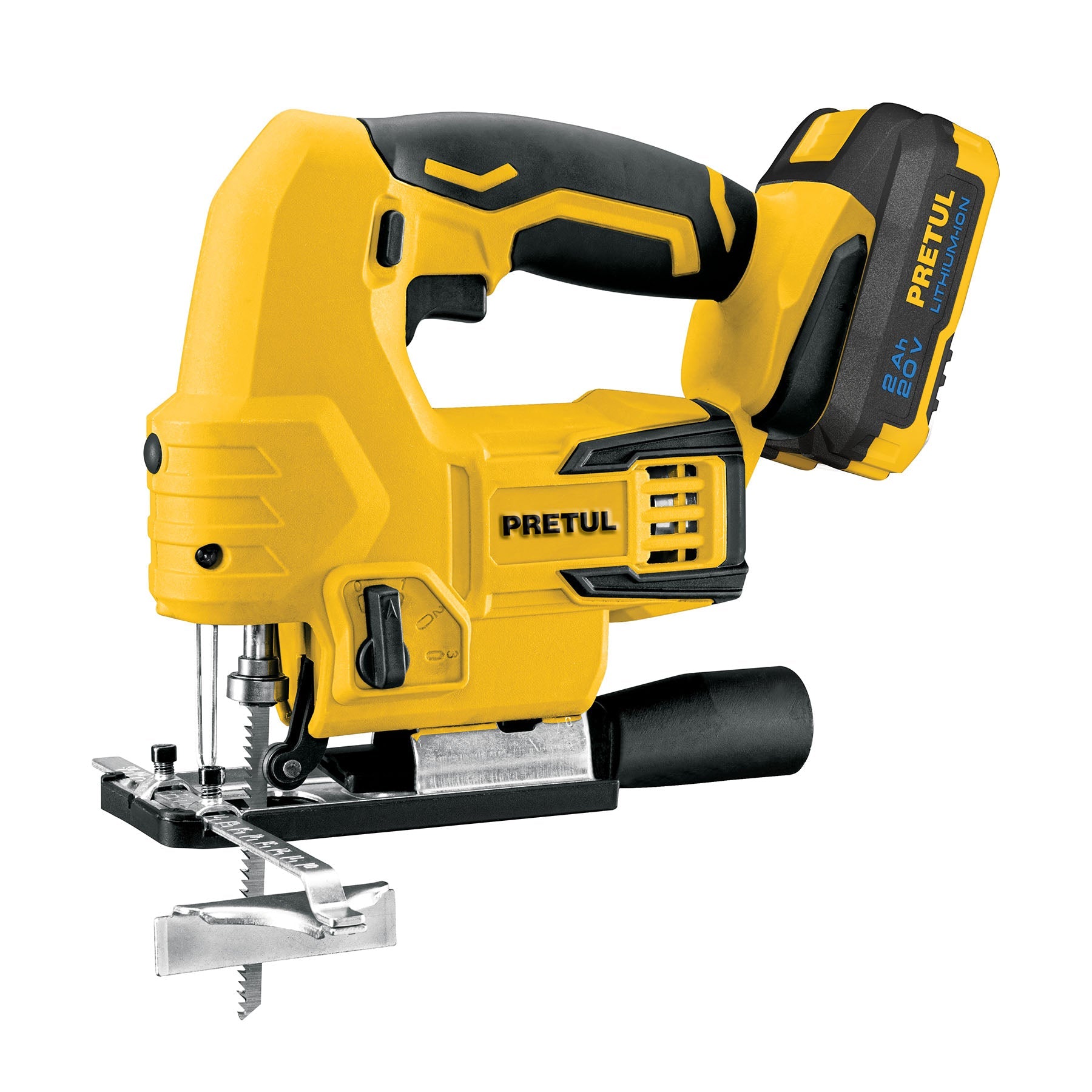 Sierra caladora, 20V, 1 bateria 2Ah, PRETUL
