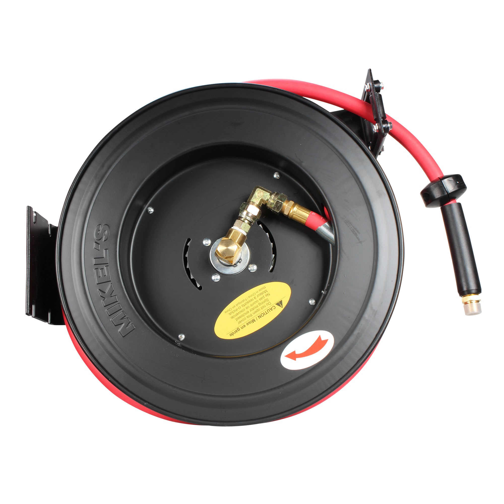 Carrete de acero con manguera, 3/8” sistema retráctil (15 mts)