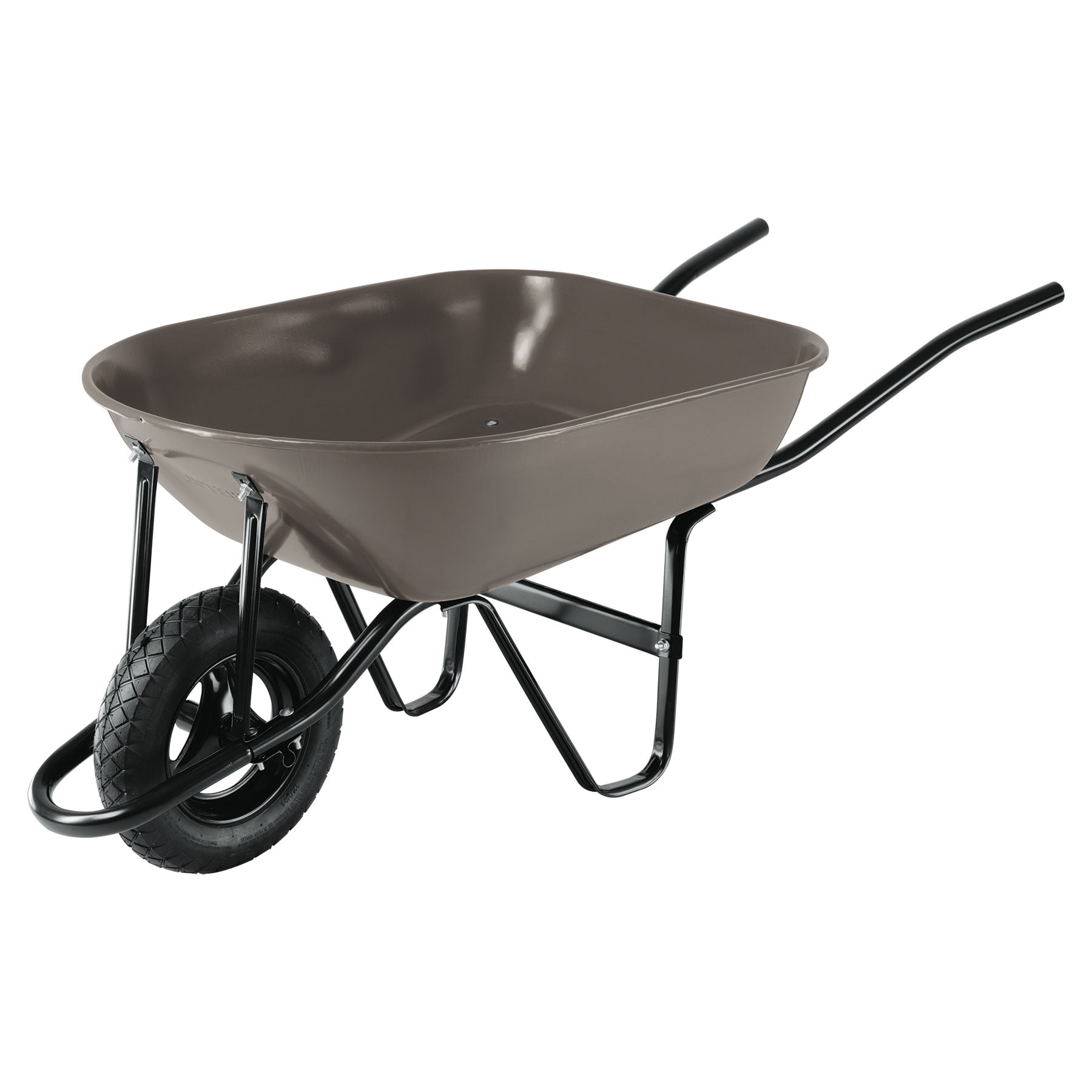 Carretilla 5.5 ft3, gris, neumatica, bastidor tubular,PRETUL