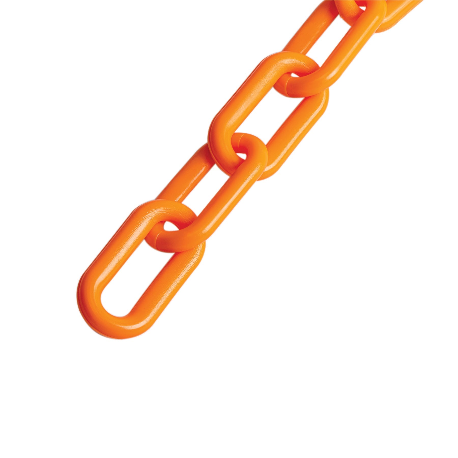 Metro de cadena de 8 mm de plastico naranja, carrete de 25 m