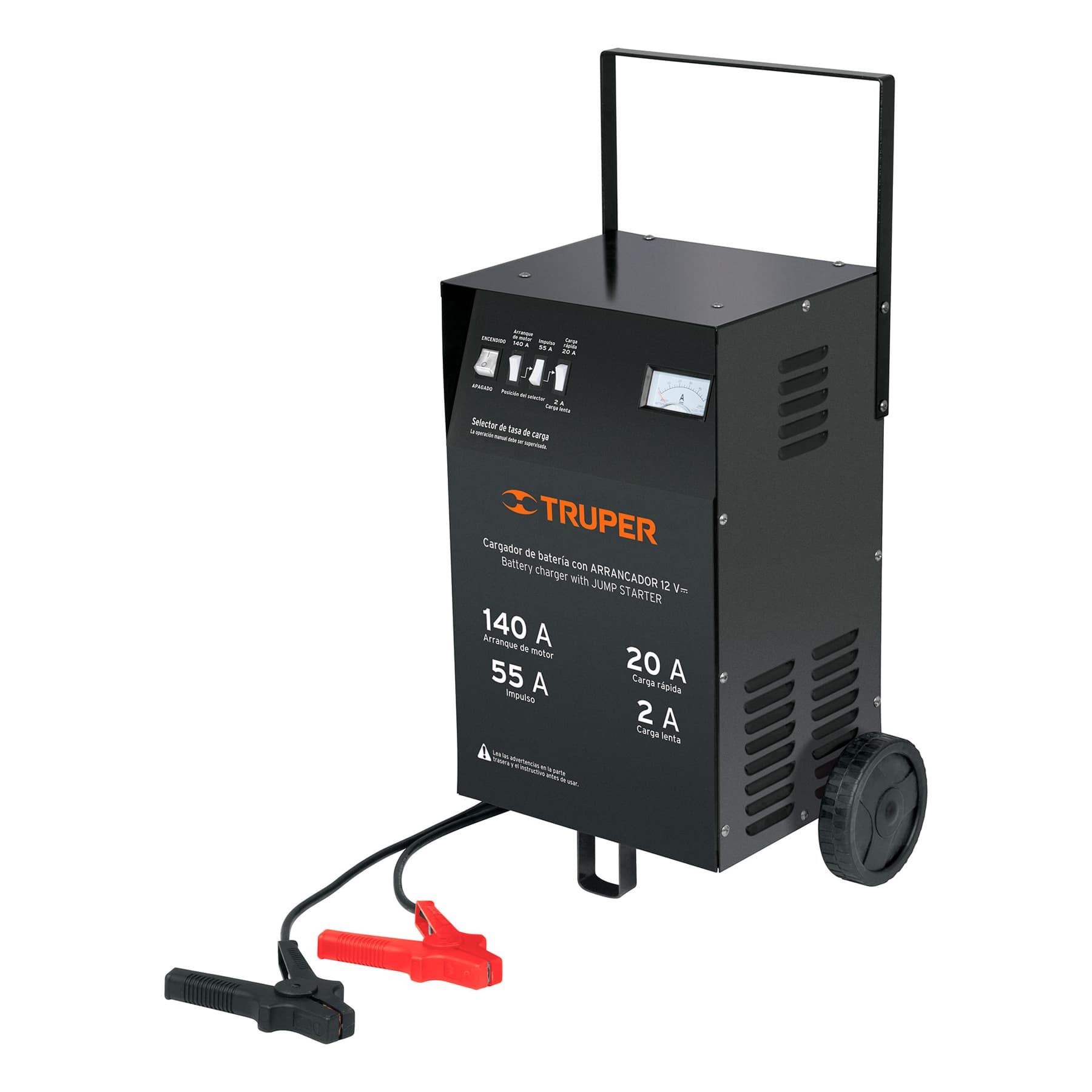 Cargador c/arrancador de 140 A para baterias de 12 V, TRUPER