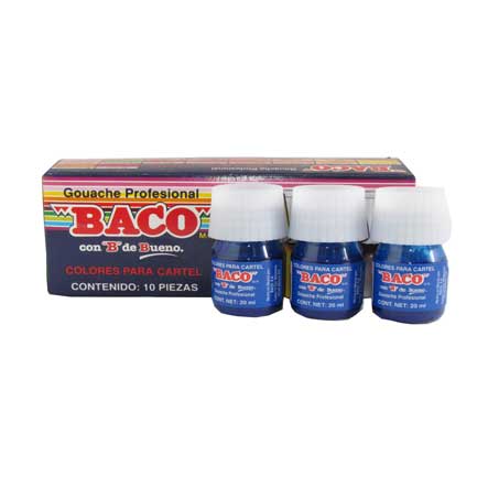 BACO - PINTURA BACO P/CARTEL 20ML AZUL ULTRAMAR C/10