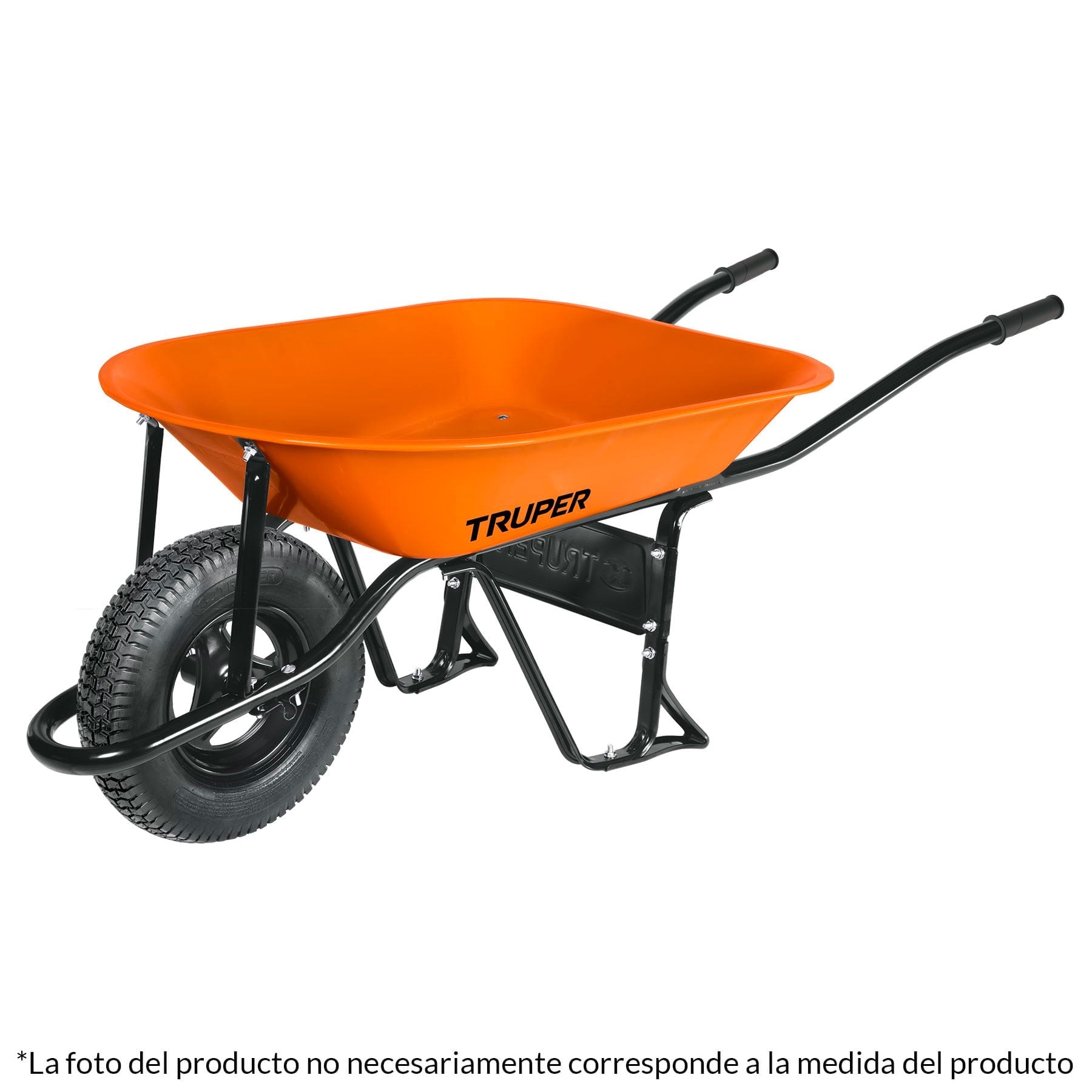 Carretilla 4.5 ft3 Imponchable, bastidor tubular, Truper