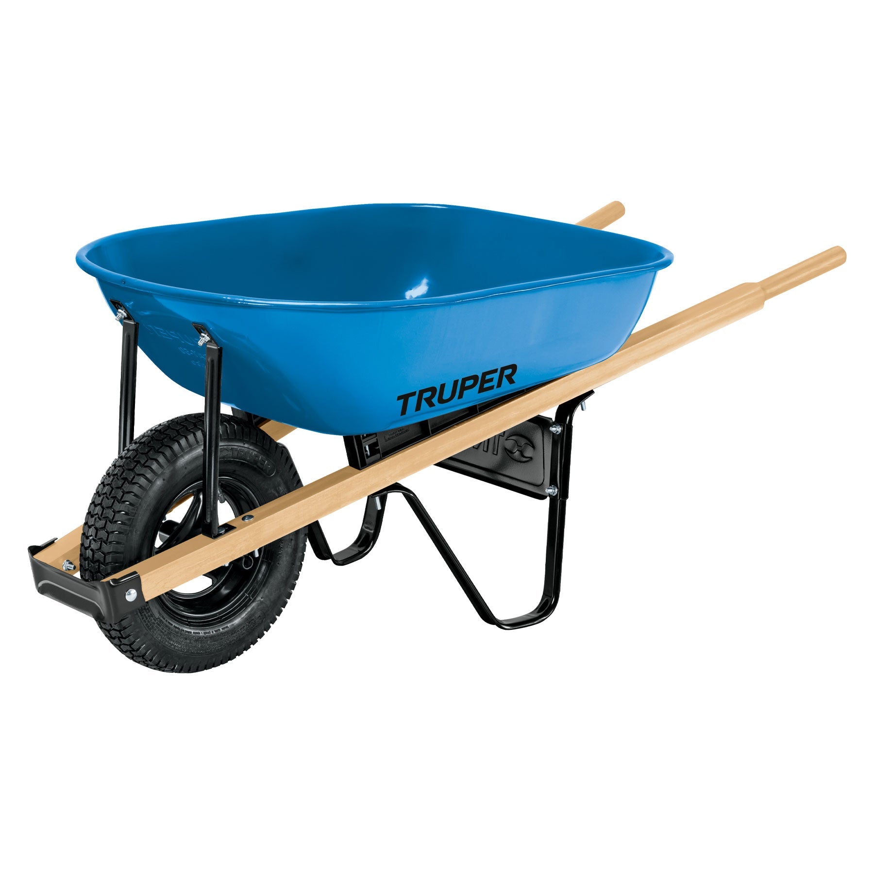 Carretilla 5.5 ft3 neumatica, bastidores madera, TRUPER