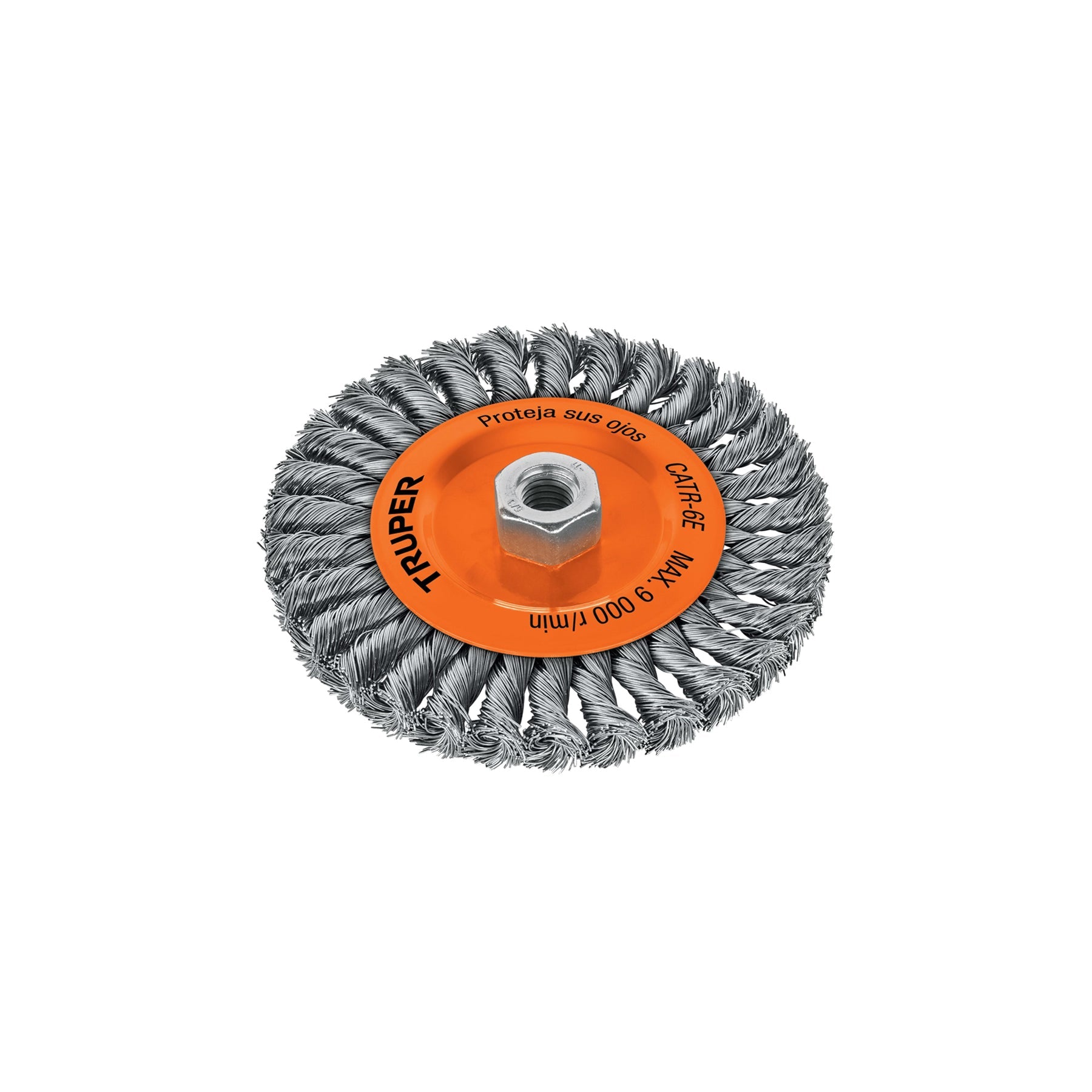 Carda circular 6' alambre trenzado, eje 5/8'-11, Truper