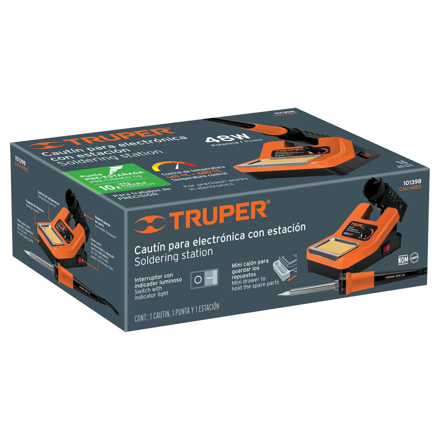 Cautin 48 W profesional para electronica con estacion