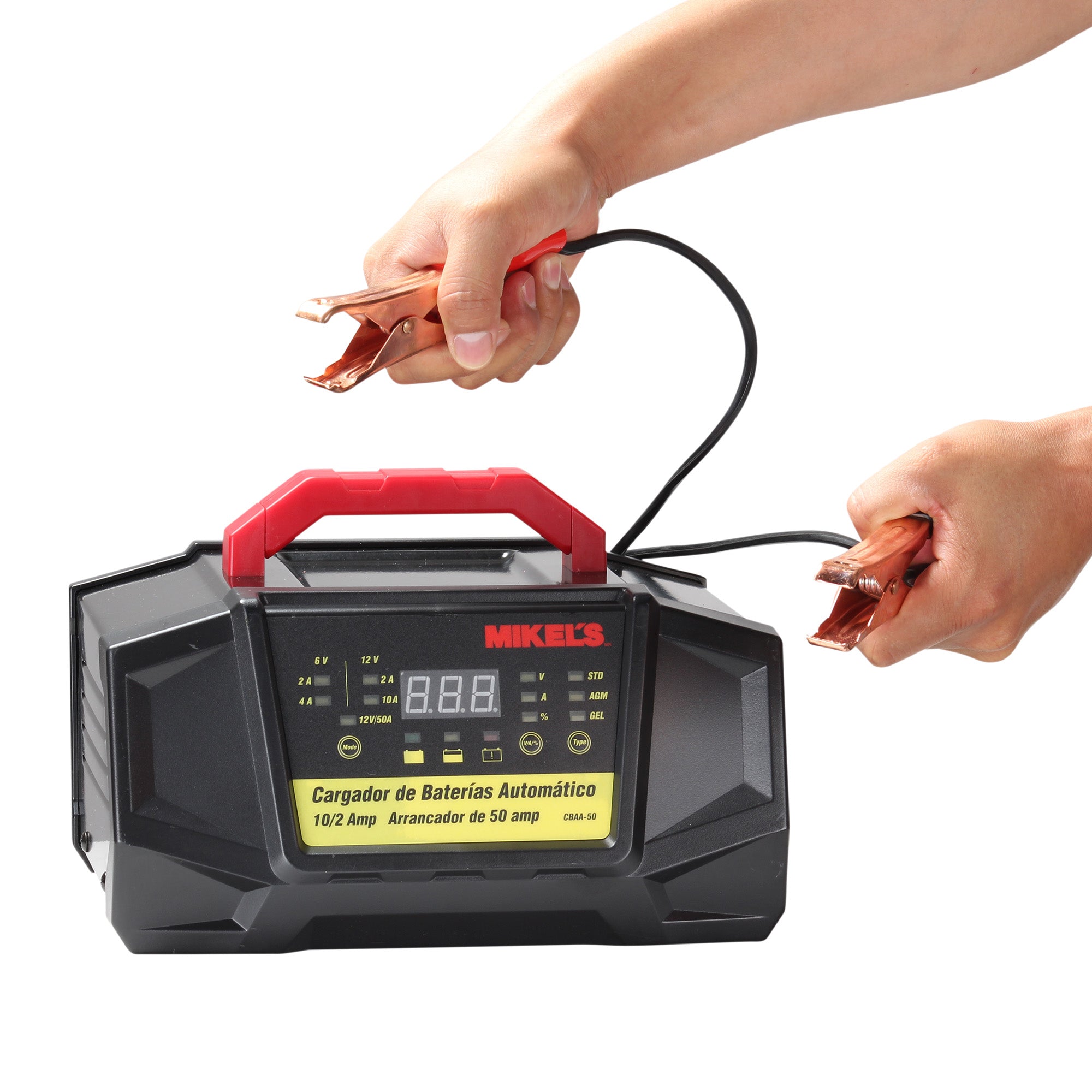 Cargador baterías automático con arrancador (2/10/50 amp)