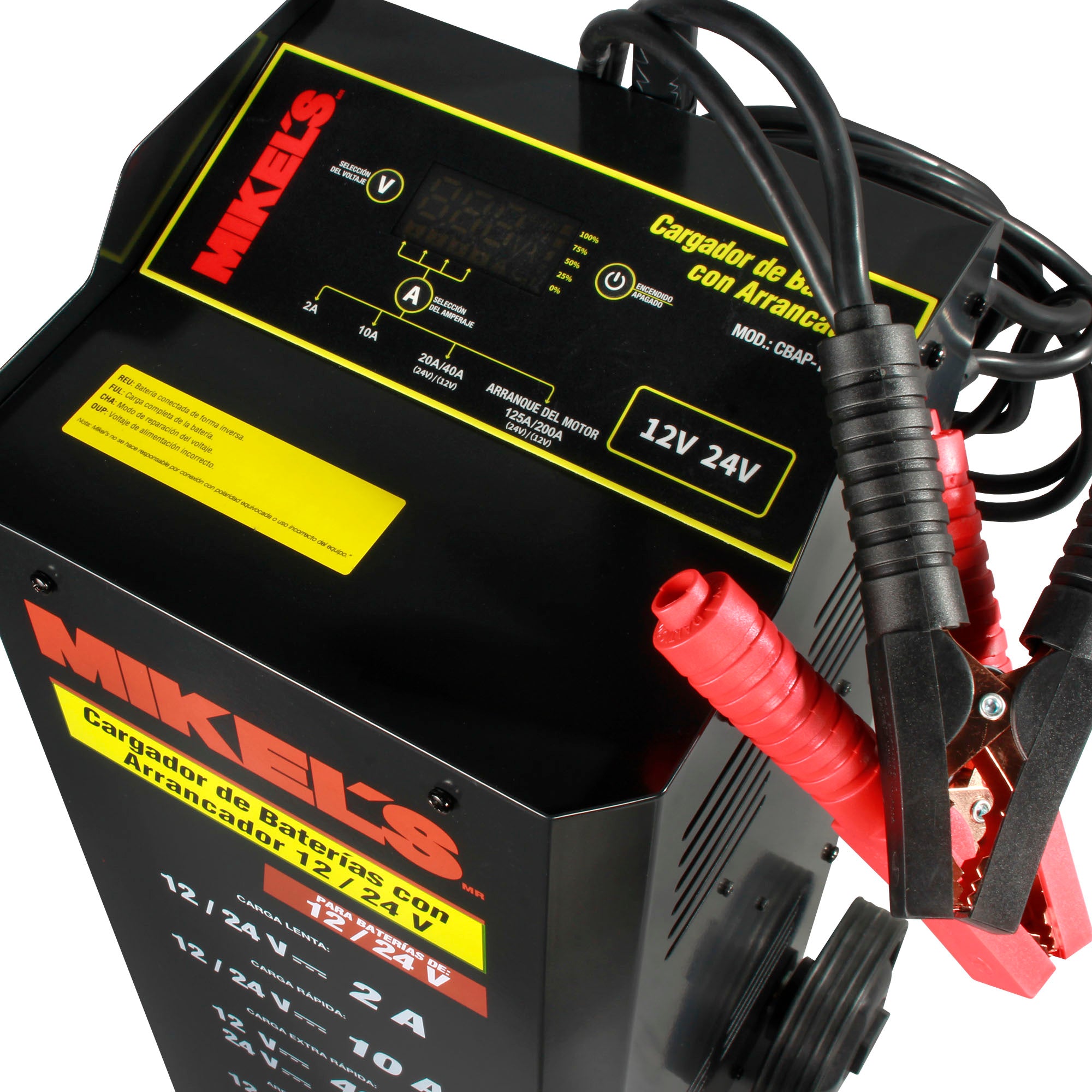 Cargador para baterías 12/24 V con arrancador