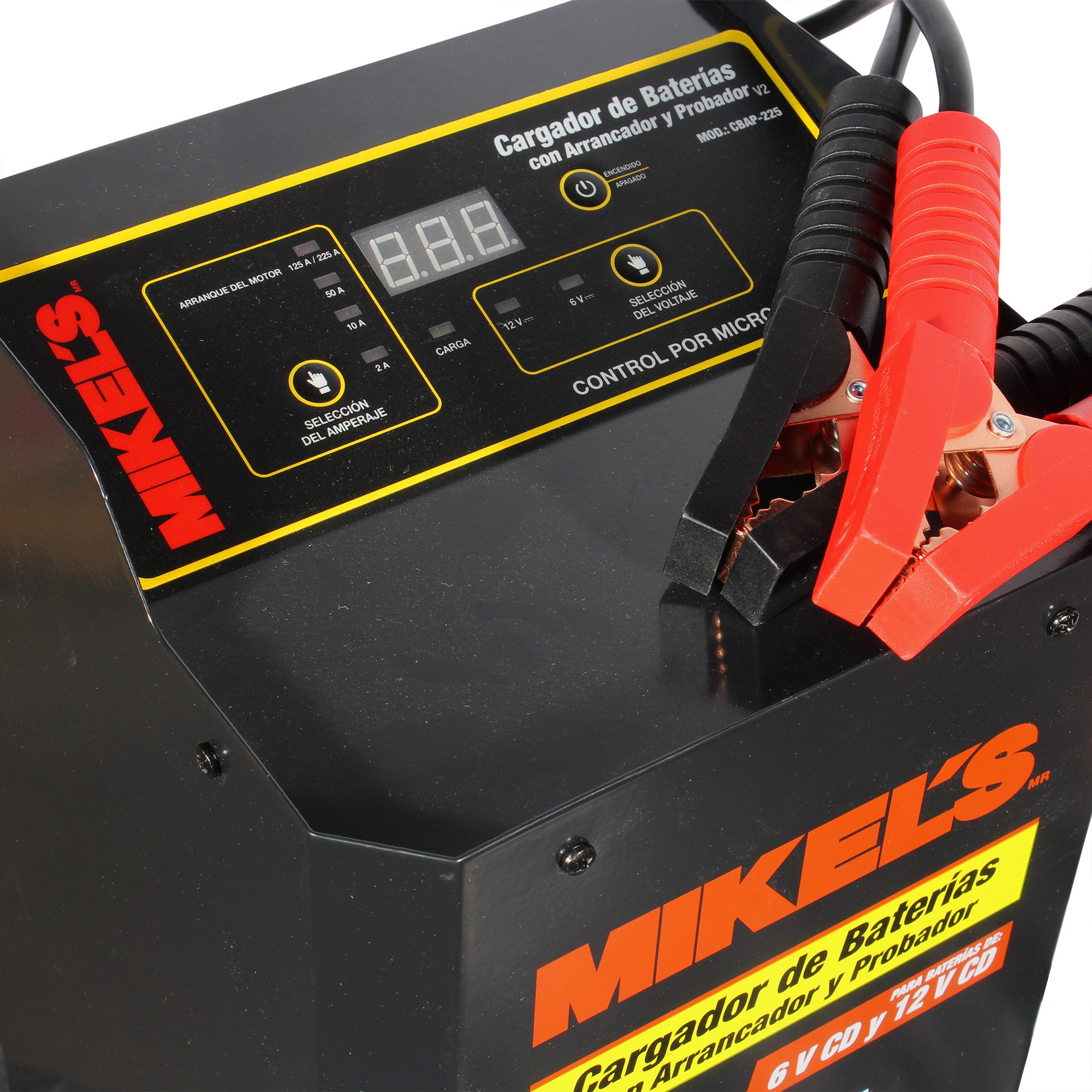 Cargador baterías con arrancador y amperímetro (2/10/50/125/225 amp)