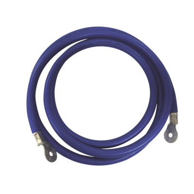 EPCOM POWERLINE - Cable para Baterías,  2.2 m Azul Calibre 2 AWG con Terminales de Ojo en Ambos Extremos
