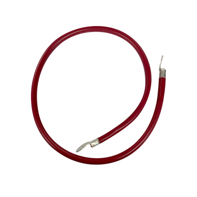 EPCOM POWERLINE - Cable para Baterías  1 m, Rojo, Calibre 2 AWG con Terminales de Ojo en Ambos Extremos