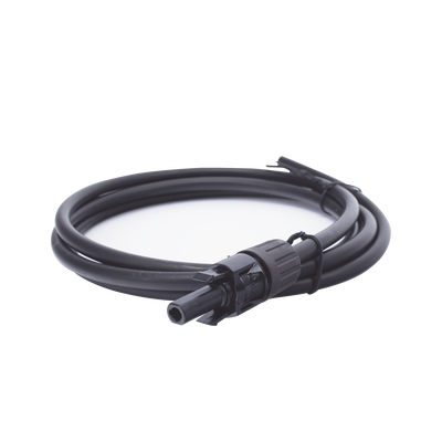 EPCOM POWERLINE - Cable Fotovoltaico 1.5 m, Negro, Calibre 10 AWG con Terminal MC4-H en un Extremo