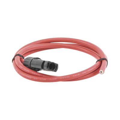 EPCOM POWERLINE - Cable Fotovoltaico, 1 m, Rojo, Calibre 10 AWG con Terminal MC4-M en un extremo