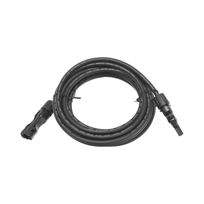 EPCOM POWERLINE - Cable Fotovoltaico 2.5 m, Negro, Calibre 10 AWG con Terminales MC4 en Ambos Extremos