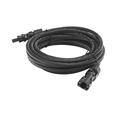 EPCOM POWERLINE - Cable Fotovoltaico 2.5 m, Negro, Calibre 10 AWG con Terminales MC4 en Ambos Extremos