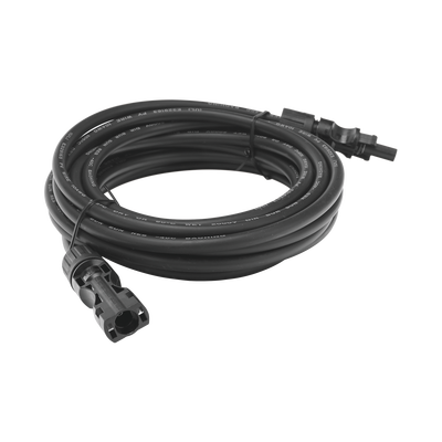EPCOM POWERLINE - Cable Fotovoltaico 2.5 m, Negro, Calibre 10 AWG con Terminales MC4 en Ambos Extremos