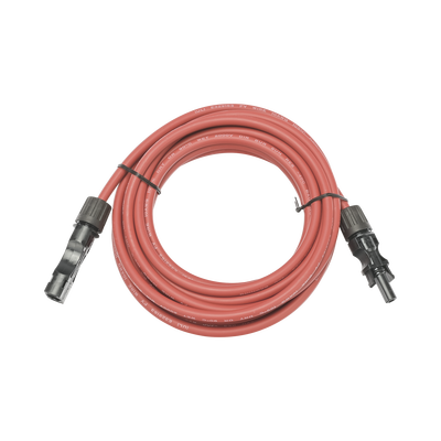 EPCOM POWERLINE - Cable Fotovoltaico, 2.5 m, Rojo, Calibre 10 AWG con Terminal MC4-M en Ambos Extremos