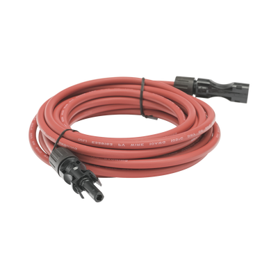 EPCOM POWERLINE - Cable Fotovoltaico, 2.5 m, Rojo, Calibre 10 AWG con Terminal MC4-M en Ambos Extremos